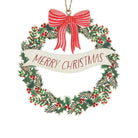 Wooden Christmas Wreath Decoration - Angela Reed - Christmas Decorations