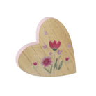 Wooden Flower Heart