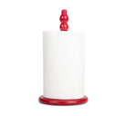 Wooden Kitchen Roll Holder in Chilli Red
