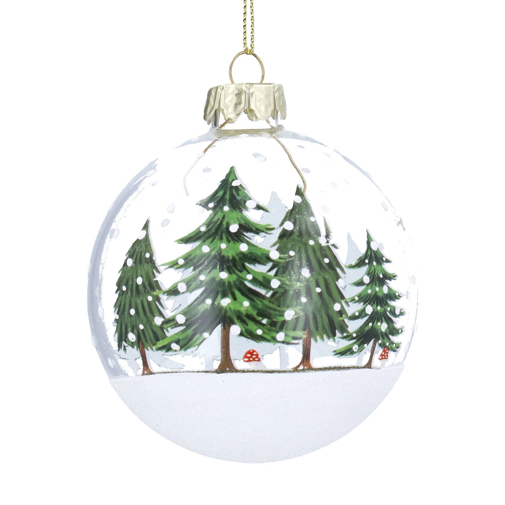 Woodland Snowscene Bauble - Angela Reed - Christmas Decorations