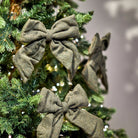 Wool Herringbone Clip Bow