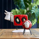 Woolly Ceramic Sheep, Red