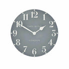 12" Arabic Clock, Flax Blue