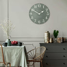 20" Arabic Clock, Seagrass