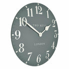 20" Arabic Wall Clock, Flax Blue
