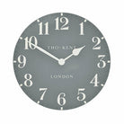 20" Arabic Wall Clock, Flax Blue