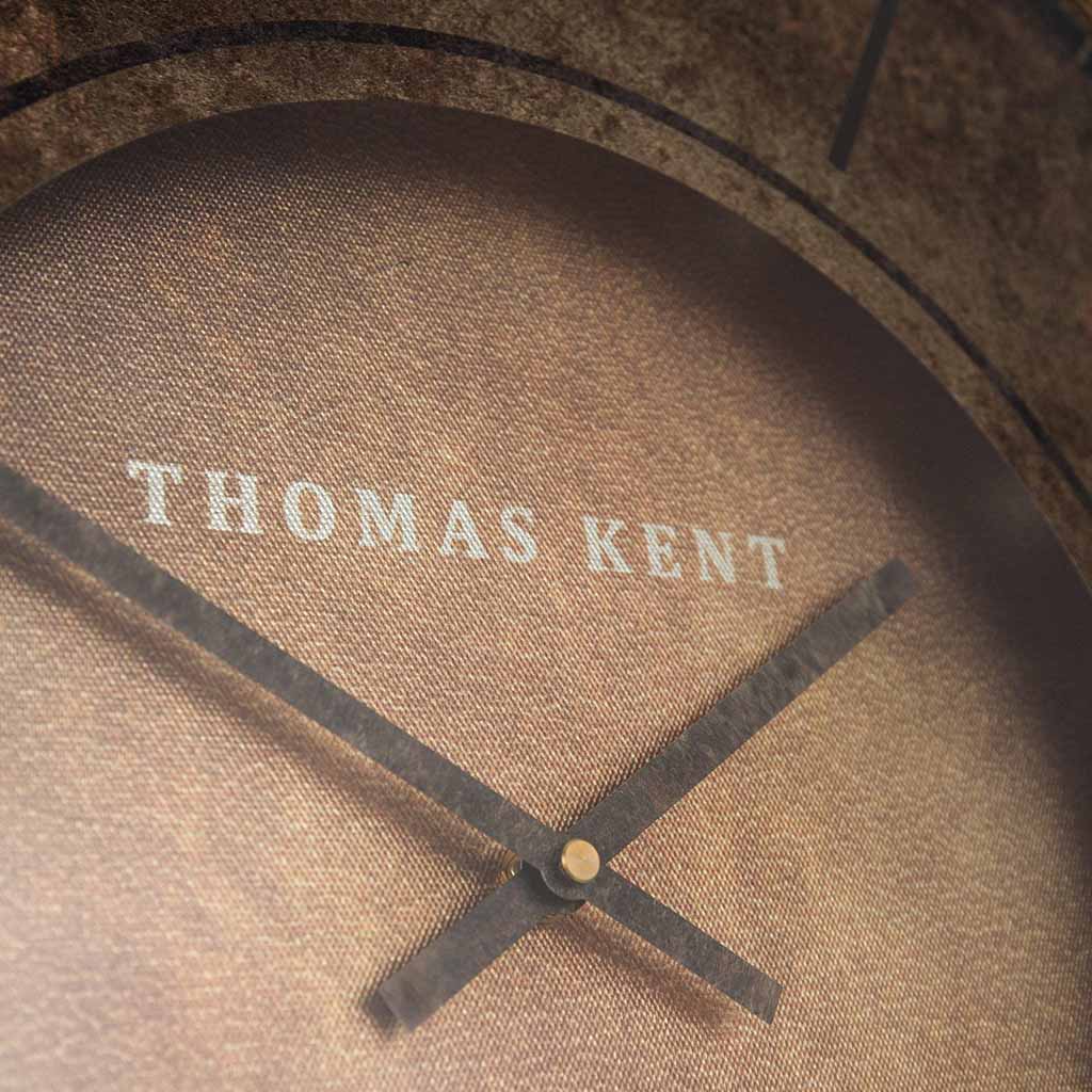 21" Florentine Wall Clock, Leather