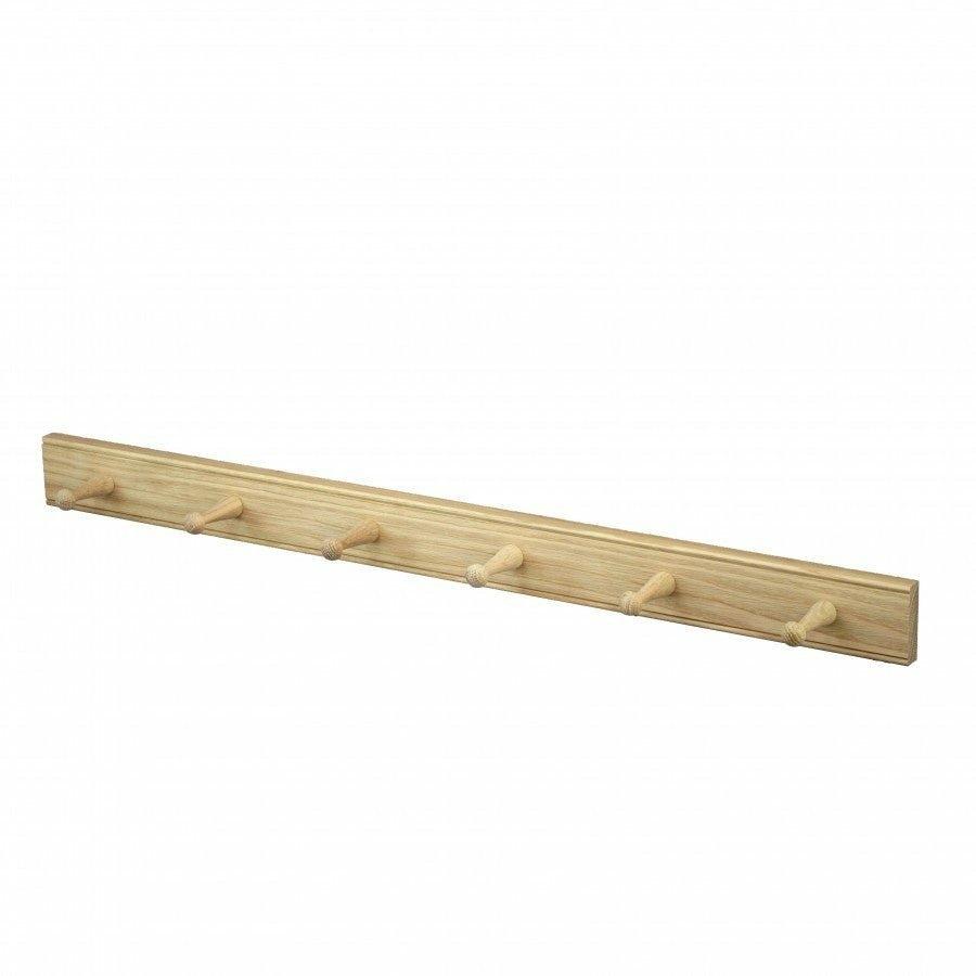 6 Hook Pegrail, Oak