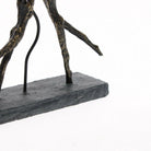 Antique Bronze Couple With Balloon Sculpture
