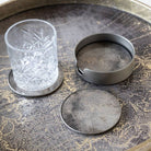 Antique Gold Set of 4 Atlas Coasters