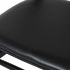 Black Fabric Seat Open Back Chair