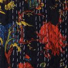 Burnt Orange Print Kantha Throw, 150 x 230cm