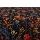 Burnt Orange Print Kantha Throw, 150 x 230cm