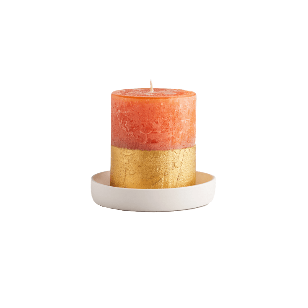 Candle Plate, Matt White, Small