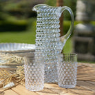 Clear Tall Hobnail Jug