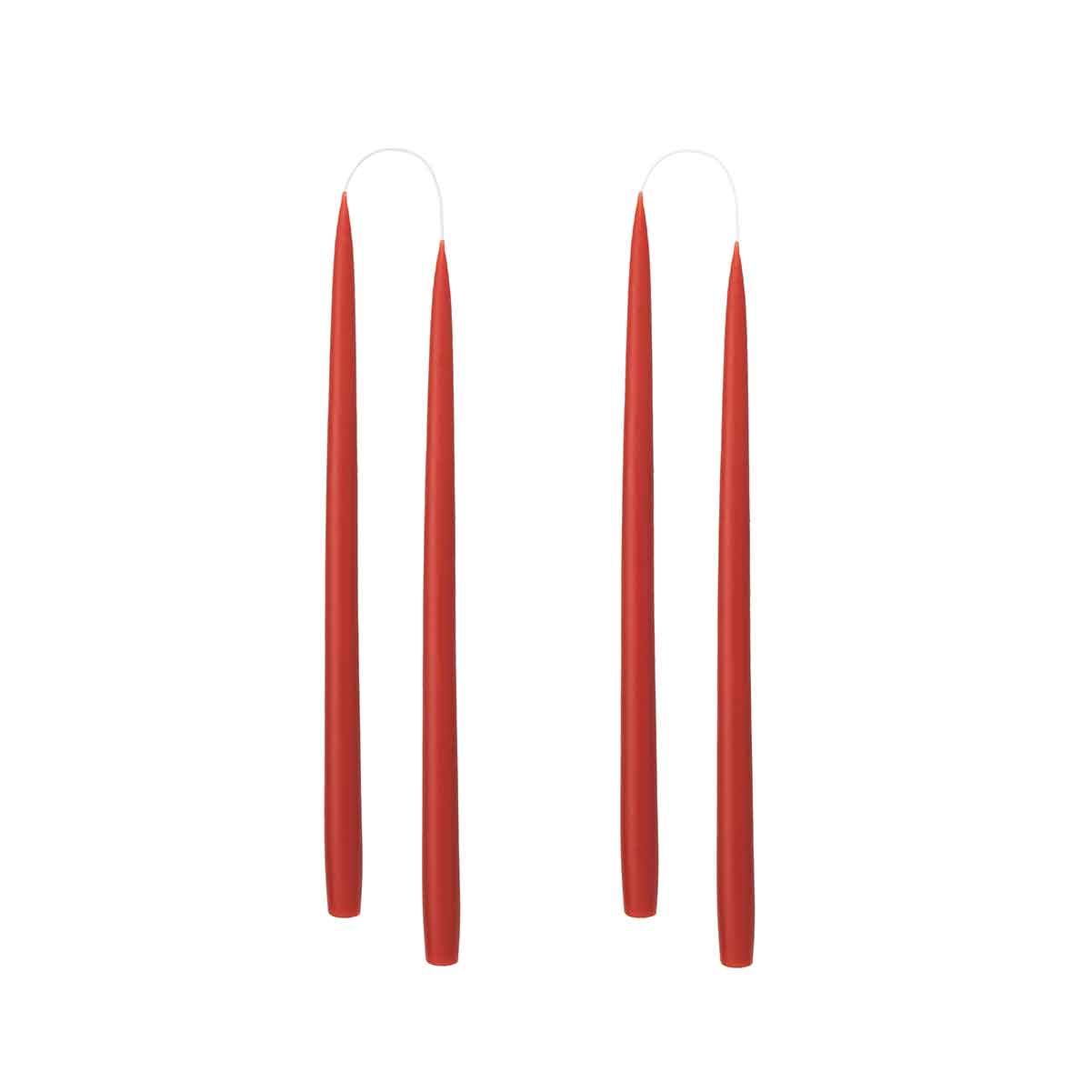 Colourful 35cm Taper Candles - 4 per gift box Rust