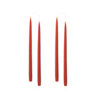 Colourful 35cm Taper Candles - 4 per gift box Rust