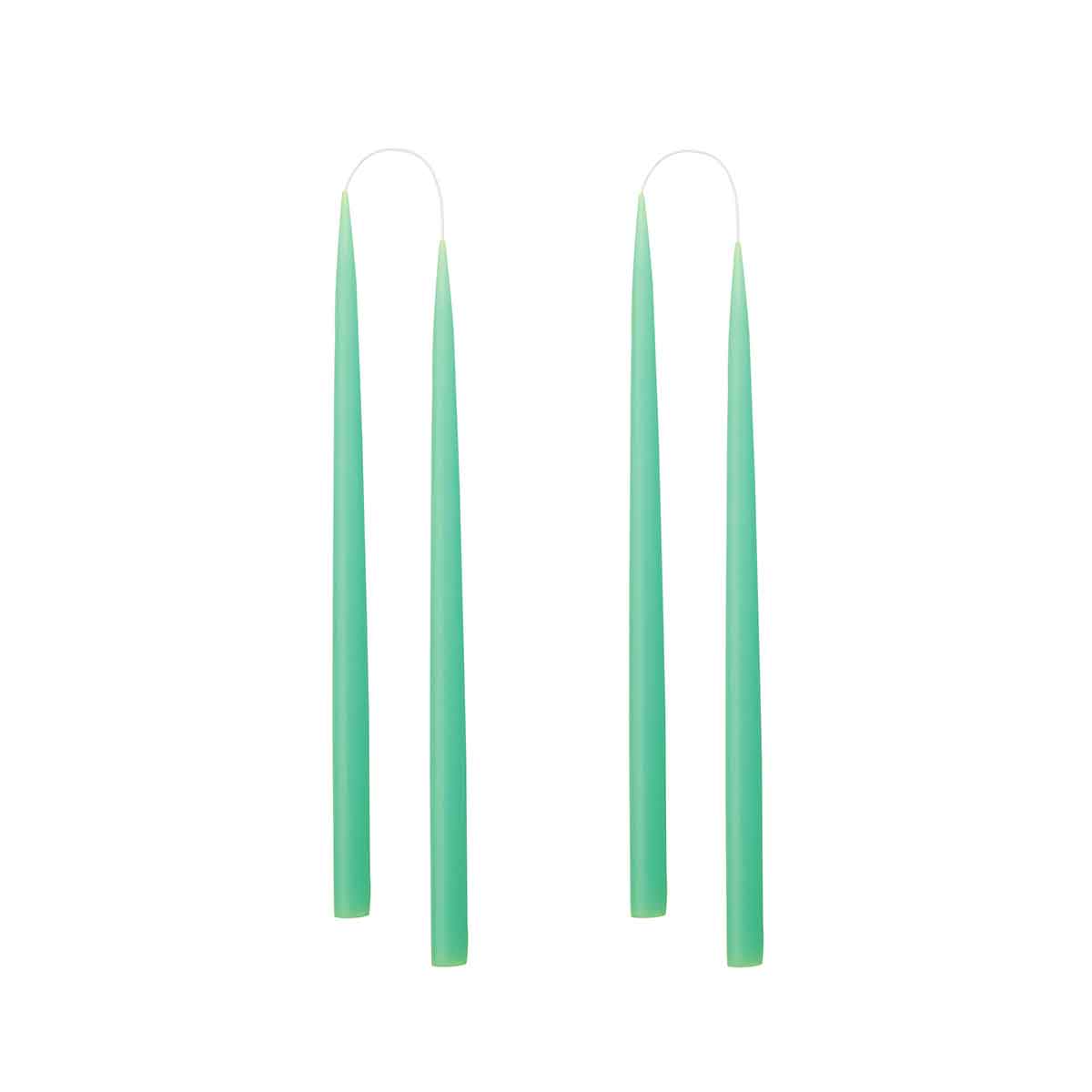 Colourful 35cm Taper Candles - 4 per gift box Mint Green