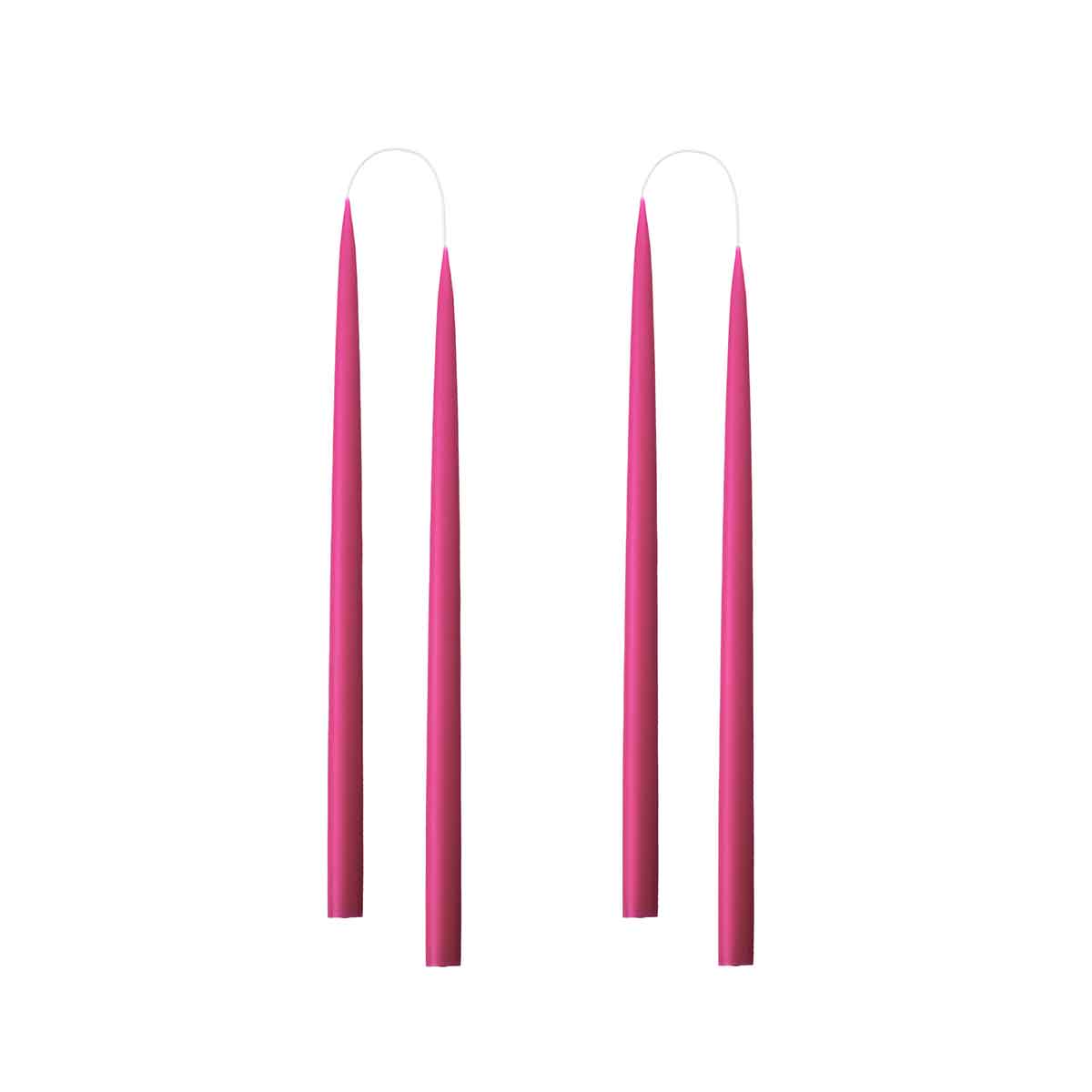 Colourful 35cm Taper Candles - 4 per gift box Cerise