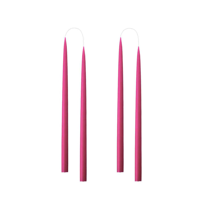 Colourful 35cm Taper Candles - 4 per gift box Cerise