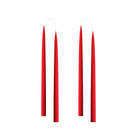 Colourful 35cm Taper Candles - 4 per gift box Winter Red