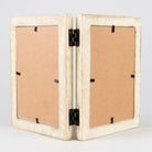 Double White Wood Photo Frame
