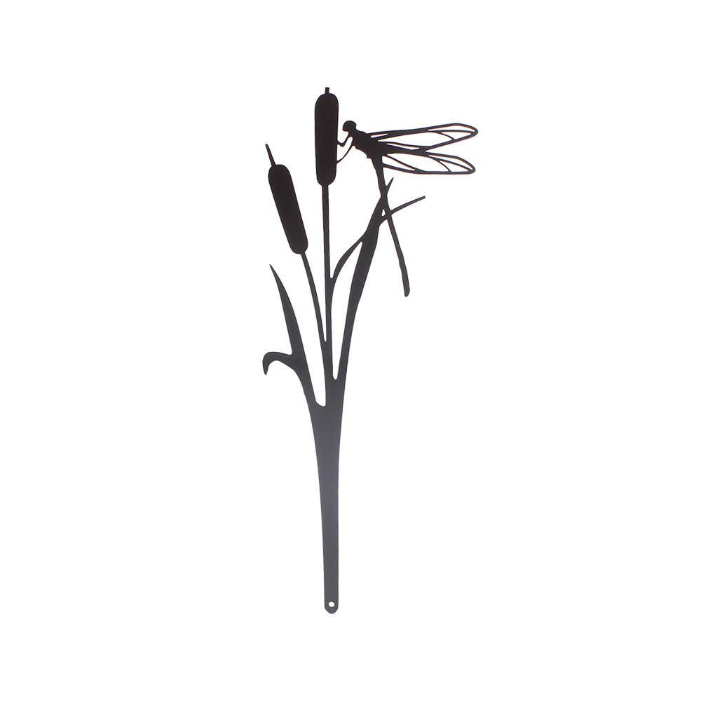 Dragonfly Resting on a Bullrush Pot Stem
