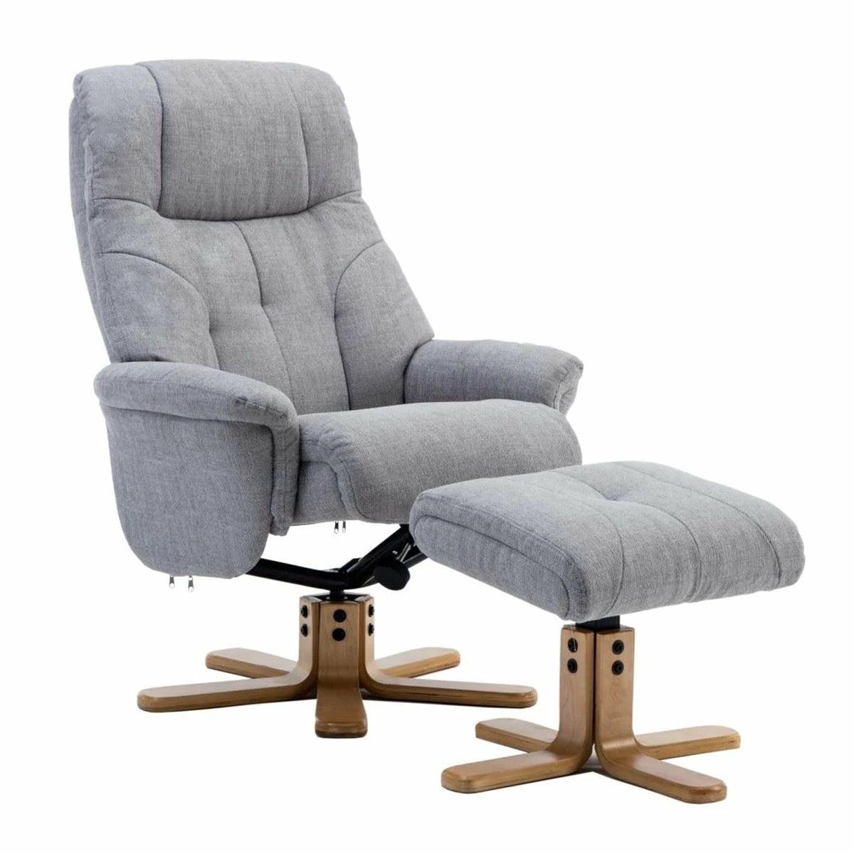 Dublin Reclining Swivel Chair Grey Fabric,Silver Fabric,Grey Faux Leather,Pebble Faux Leather,Wheat Fabric,Cream Faux Leather,Brown Faux Leather,Rock Fabric,Marine Fabric,Teal Fabric