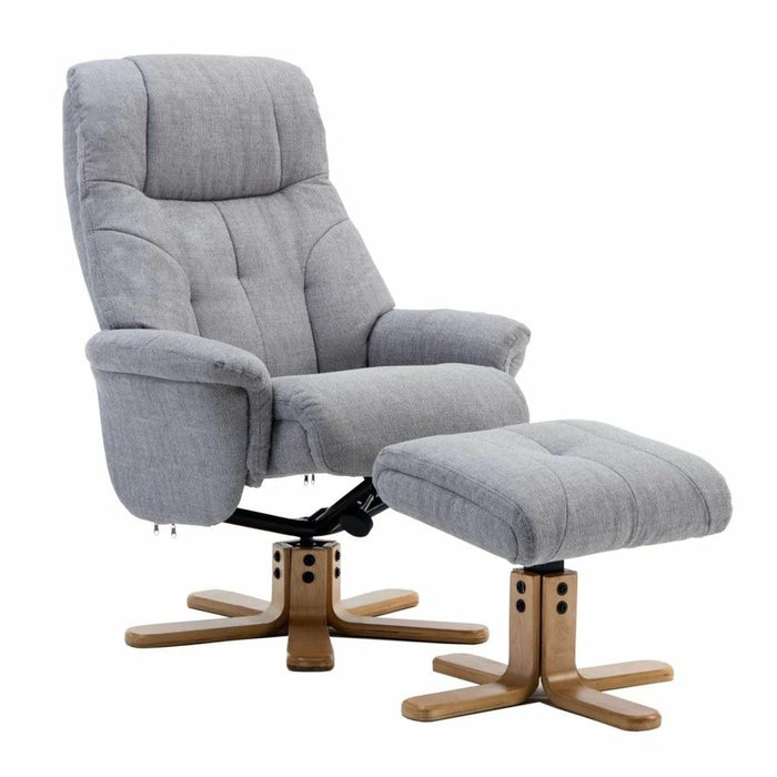 Dublin Reclining Swivel Chair Grey Fabric,Silver Fabric,Grey Faux Leather,Pebble Faux Leather,Wheat Fabric,Cream Faux Leather,Brown Faux Leather,Rock Fabric,Marine Fabric,Teal Fabric