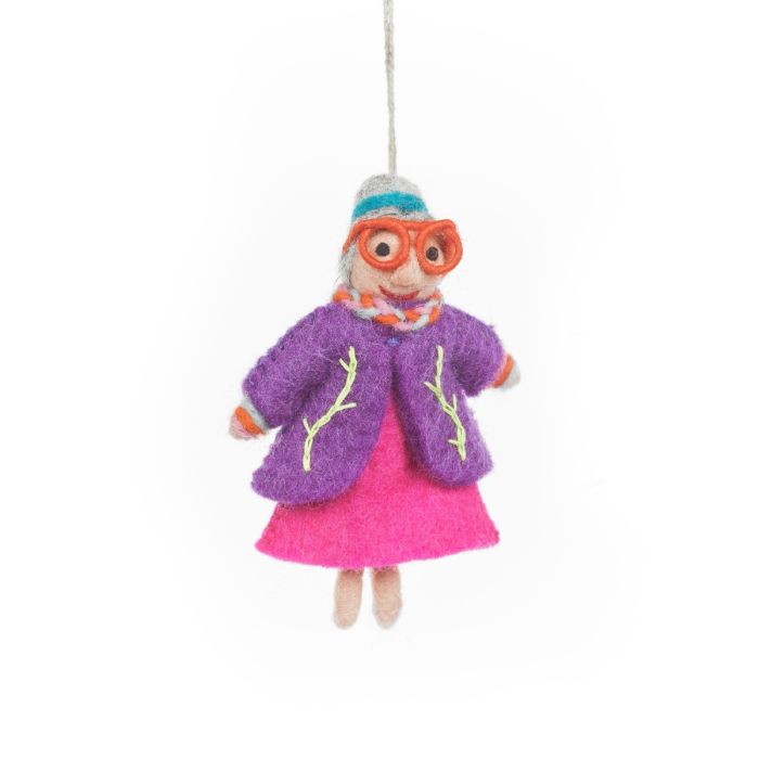 Felt Groovy Granny, Pink and Purple