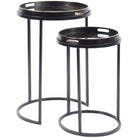 Gold and Black Swirl Nesting Tables