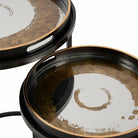 Gold and Black Swirl Nesting Tables