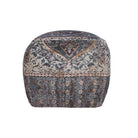 Handloom Pouffe, Blue