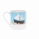 Happiness is being by the Coast Mug, Boat Blue