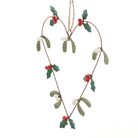 Holly & Mistletoe Heart