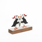 Kissing Puffins on Stand