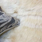 Long Wool Sheepskin Rug, Linen