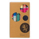 Mixed Wide Striped Set of Eco Dinner Candles, 6 per pack