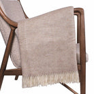 Natural Shetland Herringbone Throw by Bronte