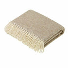 Natural Shetland Herringbone Throw by Bronte
