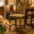 Newland Reclaimed Dining Chair, Upholstered