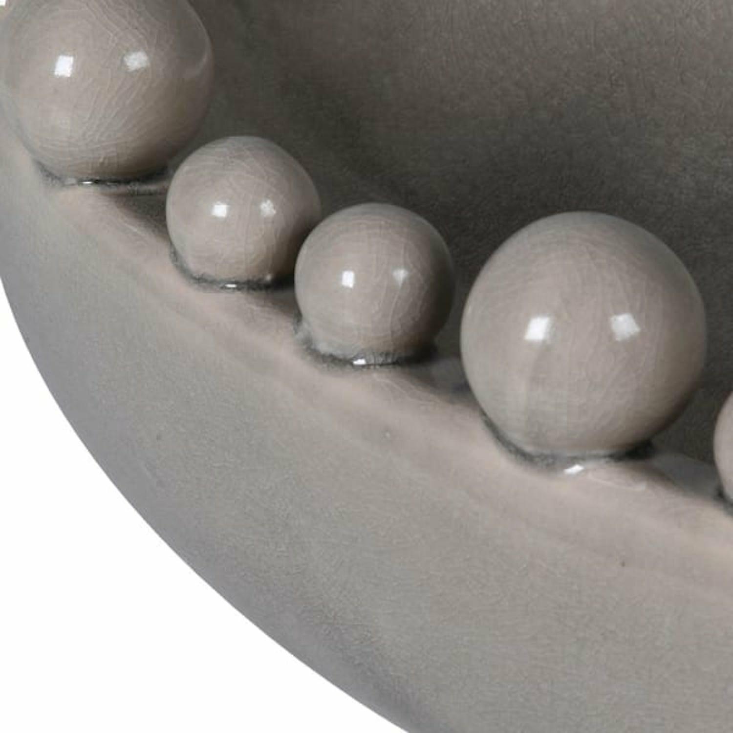 Oval Bobble Bowl, Cream
