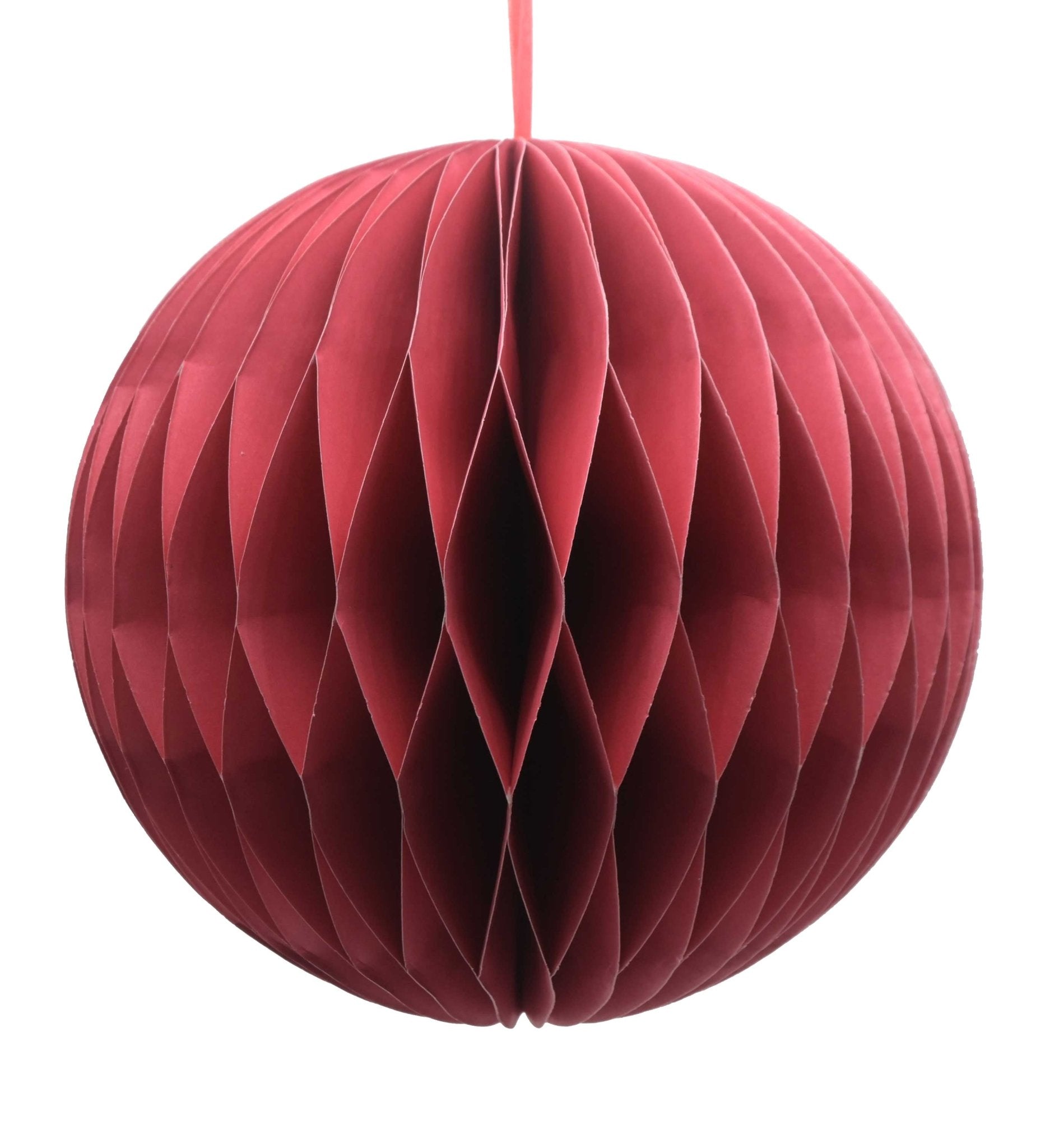 Paper Bauble Decoration, Pink, 10cm