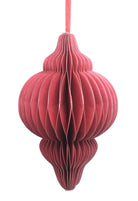 Paper Honeycomb Finial, Pink, 10cm