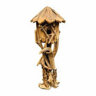 Reclaimed Wood Bird House on Stand