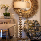 Ridged Floor Lamp, Brown
