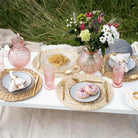 Rose Glass Hobnail Jug