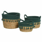Seagrass Tassel Basket, Green Small,Large,Medium