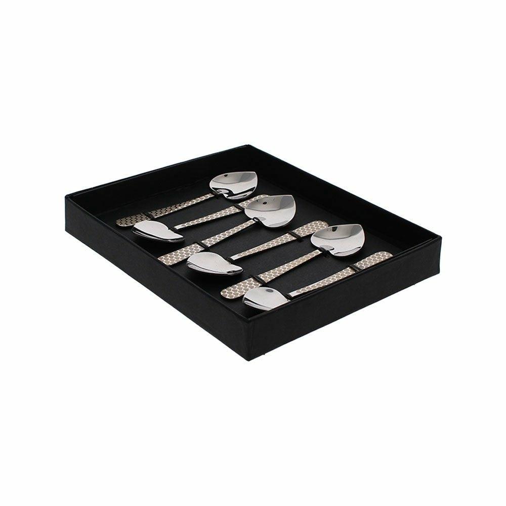 Set of 6 Heart Teaspoons