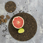 Smoked Cork Coasters, Set of 4